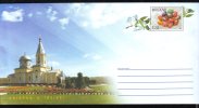 EASTER, CHURCH, EGGS, 2009, COVER STATIONERY, ENTIER POSTAL, UNUSED, MOLDOVA - Ostern