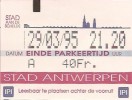 Parkeer / Ticket De Parking - Stad Antwerpen 29-03-1995 - Otros & Sin Clasificación