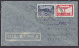 Argentina Airmail Via Aerea AEROPOSTAL 1948? Cover To HAMBURG Alemania Germany HAMBURG Gothic Purple Line Cancel !! - Posta Aerea