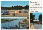 Les Moutiers-en-Retz, Camping Du Collet, 3 Vues, Automobiles, Simca Ariane, Renault Dauphine, Scan Recto-verso - Les Moutiers-en-Retz