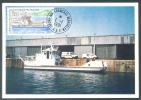 TAAF Y&T 158 Chaland L'aventure Bateau Ship Boat 1991 Port-aux-français Kerguelen 1/1/1991 Carte Maximum - FDC