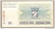 Bosnia Erzegovina  - Banconota Circolata Da 25 Dinari - 1992 - Bosnia Erzegovina