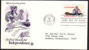 Cov455 United States 1977, Skilled Hands For Independence, Seamstress, FDC - 1971-1980