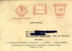 Fleur Lisse Pays Bas 1957 Bulbe Et Fleur De Tulipe Production De Bulbes Depuis 1839 - Franking Machines (EMA)