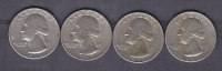 ETATS UNIS - 25 Cents (4 Pieces) 1966-1967-1970-1986 - Zonder Classificatie