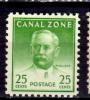 Canal Zone 1946 25 Cent John Wallace Issue #140  MH - Canal Zone