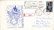 PINGUINS, POLAR PHILATELY, 1976, REGISTRED SPECIAL COVER, OBLITERATION CONCORDANTE, ROMANIA - Pingouins & Manchots