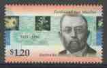 Australia 1996 Mi 1605 Sc 1566 ** Ferdinand Von Mueller (1825-1896) German Botanist, Explorer In Australia, Map, Plant - Erforscher