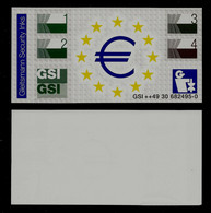 Test Note "GSI Euro" Testnote, RRR, UNC, Farb-Kippeffekt, Echantillon, SPECIMEN - Otros & Sin Clasificación