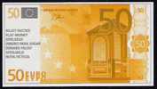 POLYMER Test Note "NATHAN" Billet Scolaire, 50 EURO, Beids. Druck, Educativ, RRR, UNC - Other & Unclassified