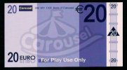 Test Note "CAROUSEL", Typ A, Billet Scolaire, 20 EURO, Training, EURO Size, RRRR, UNC, Papier, Play Money - Andere & Zonder Classificatie