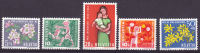 Helvetia Schweiz Zwitserland 1962  Mi.nr. 758-762 MNH  Pro Juventute - Nuevos