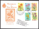 Cov475 San Marino 1971, Flowers (fiori), FDC - Brieven En Documenten