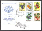 Cov476 San Marino 1973, Fruit (seietta), FDC - Cartas & Documentos