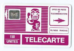 Telecarte Polynesie Francaise PF 2C Tiki Fuchia - Polynésie Française