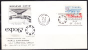T)1967,CANADA,EXPO´67 EMBLEM  AND CANADIAN PAVILION,FDC .- - 1961-1970