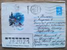 Postal Used Cover Stationery From USSR, Sent To Lithuania, New Year Birds, From Moldova - Lettres & Documents