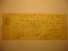 MANDAT LETTRE DE CHANGE CHEQUE Du 14 MARS 1873 ALLIAUME QUINCAILLER MERCERIE CHAUSSURES ET TAPIS LANGRES - Tampons - Lettres De Change