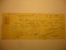 MANDAT LETTRE DE CHANGE CHEQUE Du 14 MARS 1873 ALLIAUME QUINCAILLER MERCERIE CHAUSSURES ET TAPIS LANGRES - Tampons - Bills Of Exchange