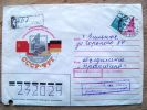 Postal Used Cover Stationery From USSR, Sent To Lithuania, Registered, Germany-cccp Philatelic Exhibition - Lettres & Documents