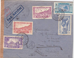 SENEGAL (+MAURITANIE) - 1941 - ENVELOPPE Par AVION De SAINT-LOUIS Pour BOURG ST ANDEOL (ARDECHE) - CENSURE COMMISSION B1 - Covers & Documents