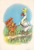 DUCK, CHICKEN, COMICS, 1968, CARD STATIONERY, ENTIER POSTAL, SENT TO MAIL, ROMANIA - Swans