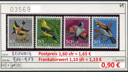 Schweiz 1969 - Suisse 1969 - Switzerland - Svizzera - Michel 914-917 - ** Mnh Neuf Postfris - Vögel Oiseaux Birds Vogels - Unused Stamps