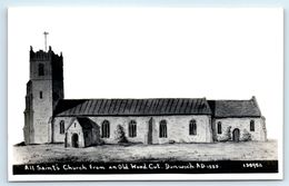 2 X POSTCARDS DUNWICH ALL SAINTS CHURCH WOODCUT IMAGE - Other & Unclassified