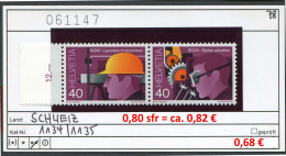 Schweiz 1978 - Suisse 1978 - Switzerland 1978 - Svizzera 1978- Michel 1134-1135 Zusammendruck - ** Mnh Neuf Postfris - Unused Stamps