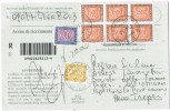 285-Italia Storia Postale Poste Ital. Avviso Di Ricev. Segnatasse Racc.Affranc. Valori 6 X £. 1.500 + £. 500 + £ 100 - Taxe