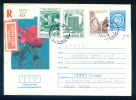 PS9379 / FLOWERS ROSE ROSES , SLIVEN 1980 ATOM Kozloduy Nuclear Power Plant  Stationery Entier Bulgaria Bulgarie - Atomenergie