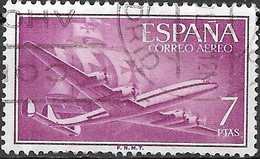 SPAIN 1955 Air. - Lockheed L.1049 Super Constellation And Caravel  - 7p - Mauve FU - Gebruikt