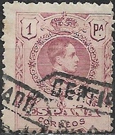 SPAIN 1909 Alphonso XIII - 1p - Red FU - Usados