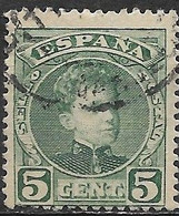 SPAIN 1900 Alphonso XIII - 5c - Green FU - Used Stamps