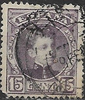 SPAIN 1900 Alphonso XIII - 15c Mauve FU - Usados