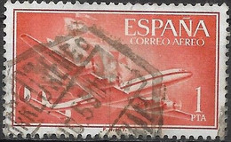 SPAIN 1955 Air. Lockheed L.1049 Super Constellation And Caravel - 1p - Red FU - Used Stamps