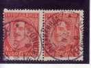 KING ALEXANDER-4 DIN-PAIR-POSTMARK-VEL.KIKINDA-VOJVODINA-SERBIA-YUGOSLAVIA-1931 - Oblitérés