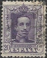 SPAIN 1922 Alphonso XII - 20c Violet FU - Used Stamps