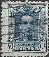 SPAIN 1922 Alphonso XII - 40c Blue FU - Used Stamps