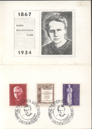 POLAND 1967 100TH BIRTH ANNIVERSARY CURIE MAXIMUM EXHIB ITEM Nobel Prize Scientist Famous Poles France Chemistry Science - Chemistry