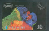 Paytelco Wildlife Series PYWS6, Birds - Parrots, Unused Phonecard - Mercury Communications & Paytelco