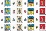 HERALDIC SIGNS,4 FULL SET + DIFF TABS RARE MNH,2008 ROMANIA. - Gebruikt