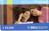 TARJETA DE COLOMBIA DE BELLSOUTH DE $10000 DE DOS CHICAS - Colombie