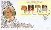 St. Kitts FDC Scott #438 Sheet Of 4 Diana Princess Of Wales - St.Kitts-et-Nevis ( 1983-...)