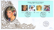 Bahamas FDC Scott #902 Sheet Of 4 Diana Princess Of Wales - Bahamas (1973-...)