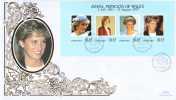 Barbados FDC Scott #950 Sheet Of 4 Diana Princess Of Wales - Barbades (1966-...)