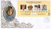 British Indian Ocean Territory FDC Scott #197 Sheet Of 4 Diana, Princess Of Wales - Territoire Britannique De L'Océan Indien