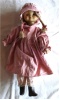 Porzellan-Kopf-Puppe Mädchen Mit Hose + Stiefel  - Mit Süßen Bäckchen + Kaputze - Bambole
