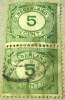 Netherlands 1921 Numerals 5c Pair - Used - Used Stamps
