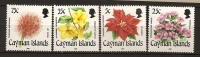 Caïmanes Cayman 1987 N° 610 / 3 ** Fleurs, Euphorbia Pulcherrima, Catharanthus Roseus, Allamanda Cathartica, Scadoxus - Cayman Islands